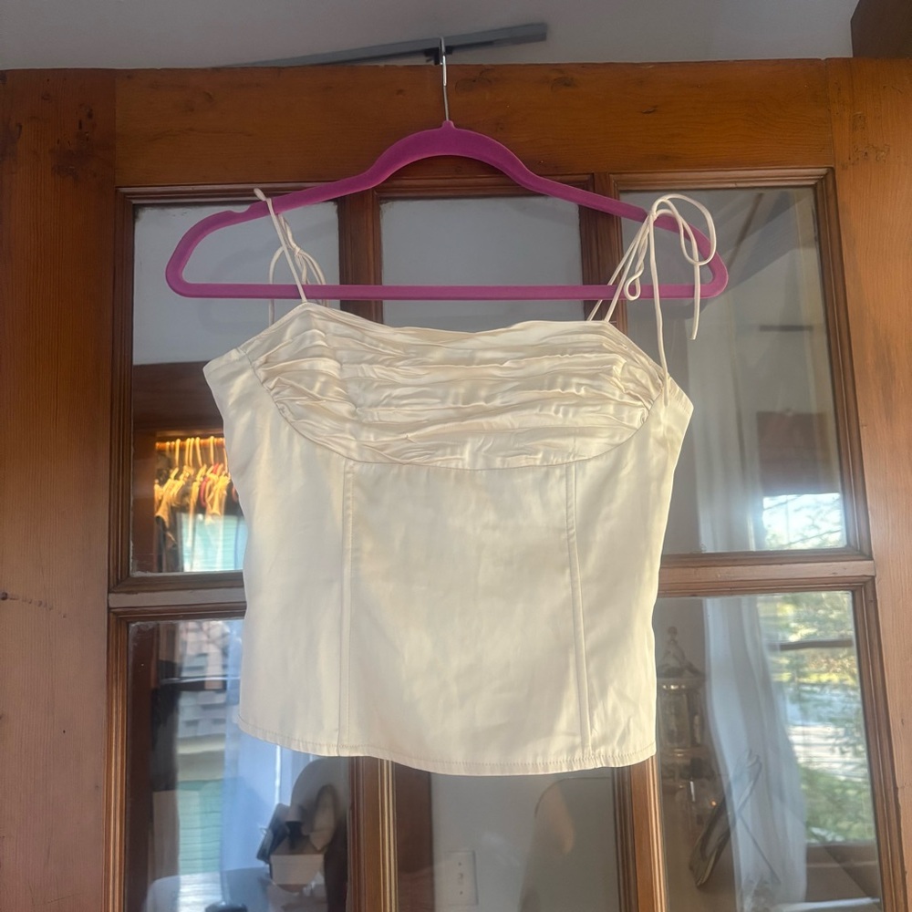 Lioness Cream/ champagne Camisole Top